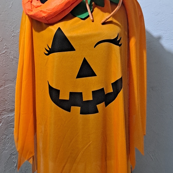 Other - 3 PCS Halloween Pumpkin Set for Women,Pumpkin Cape Costume w/ Headband & Bag